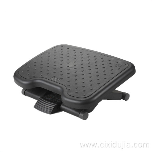 Ergonomic design plastic black adjustable footrest